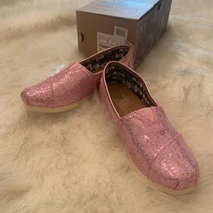 Pink glitter Toms